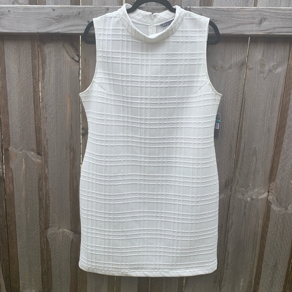 Sharagano Textured‎ Mockneck Dress
